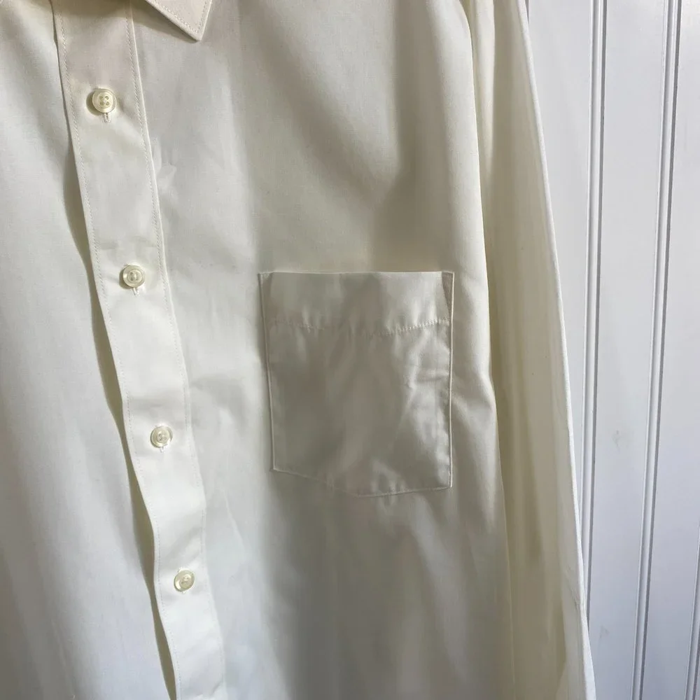 David Taylor Men's 16.5 Button Up‎ Long Sleeve Shirt Single Needle Tailoring - Picture 3 of 8